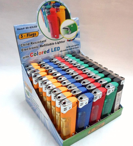 5 - FLAGS REGULAR LIGHTERS 50PCS