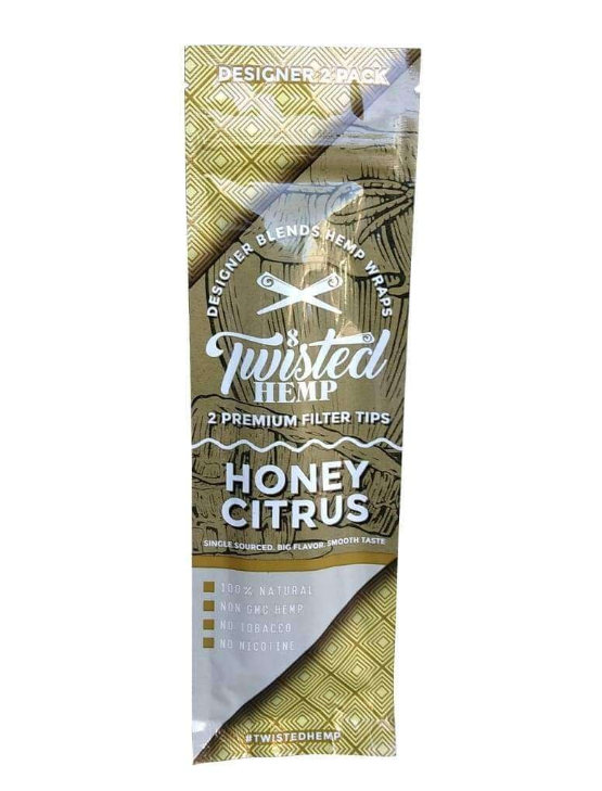 TWISTED HEMP WRAPS HONEY CITRUS 15PK
