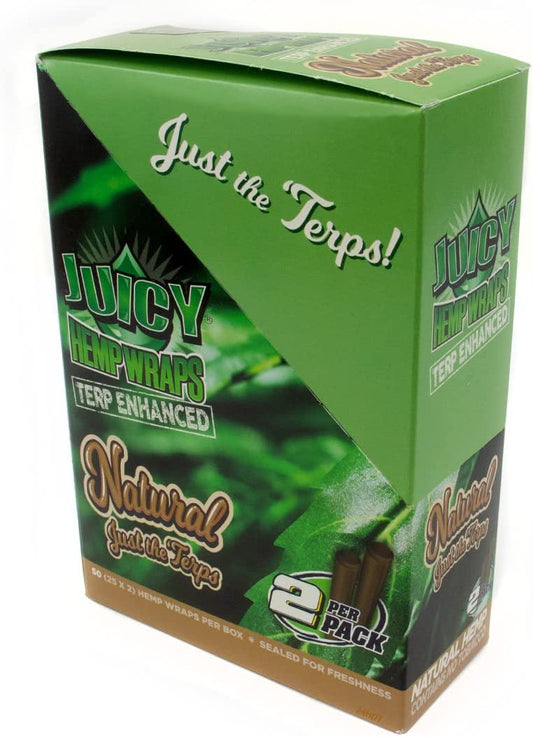Juicy Hemp Wraps Terp Enhanced Original 50 (25 x 2) Per Box