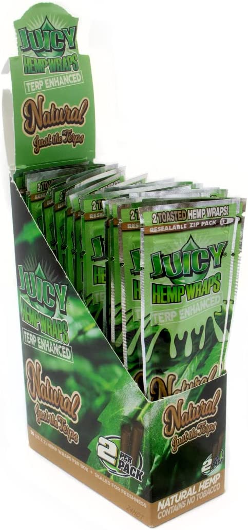Juicy Hemp Wraps Terp Enhanced Original 50 (25 x 2) Per Box