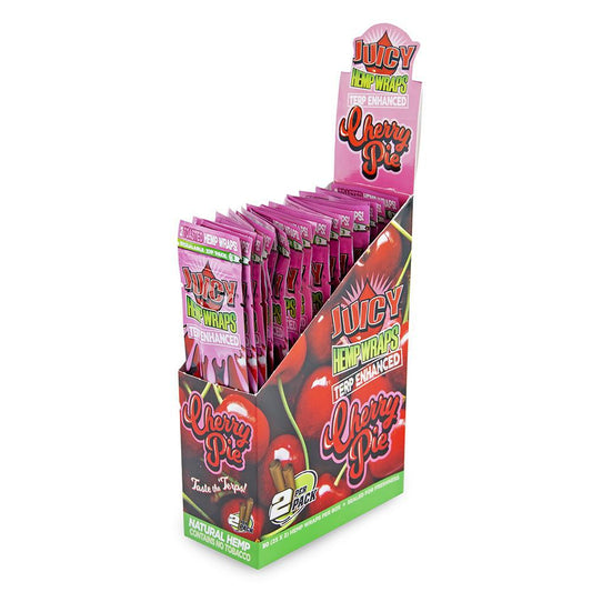 Juicy Hemp Wraps Terp Enhanced Cherry Pie 50 (25 x 2) Per Box