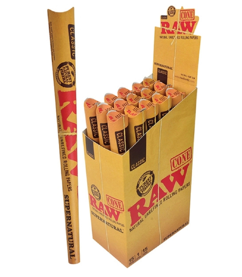 RAW CLASSIC CONE 15 PACKS PER BOX