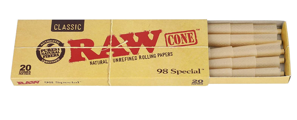 RAW CONE CLASSIC 98 SPECIAL 20 CONES PER PACK