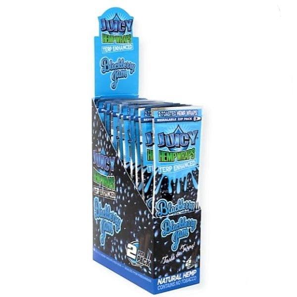 Juicy Hemp Wraps Terp Enhanced Blackberry Jam 50 (25 x 2) Per Box