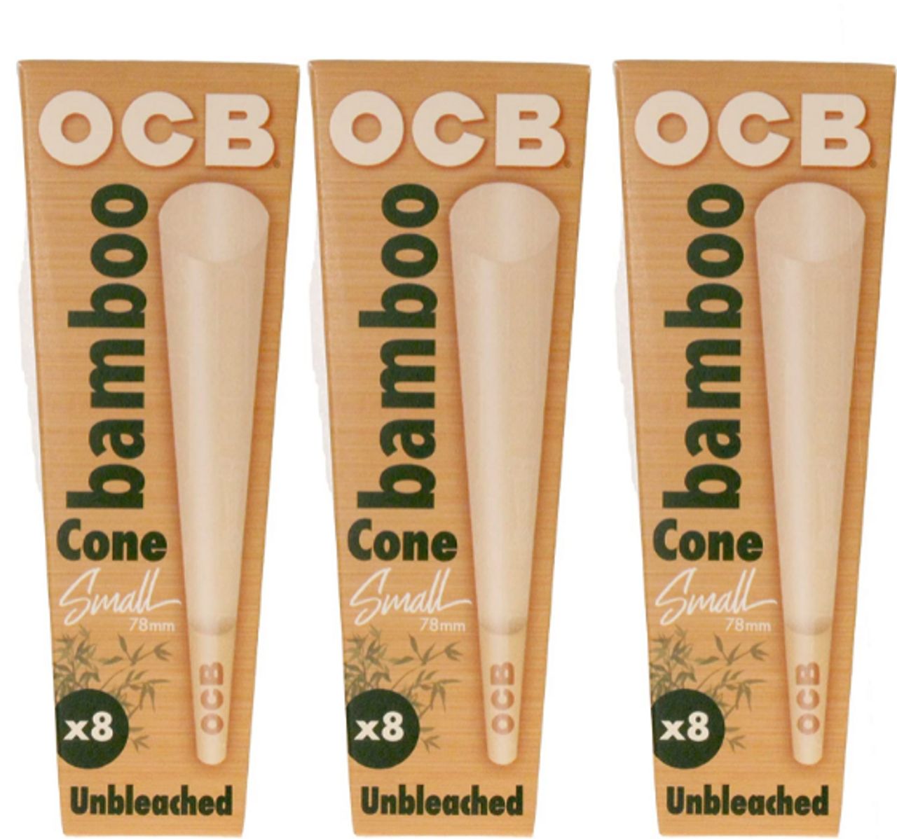 OCB BAMBOO CONE SMALL 8 CONES PER PACK , 32 PACKS PER BOX