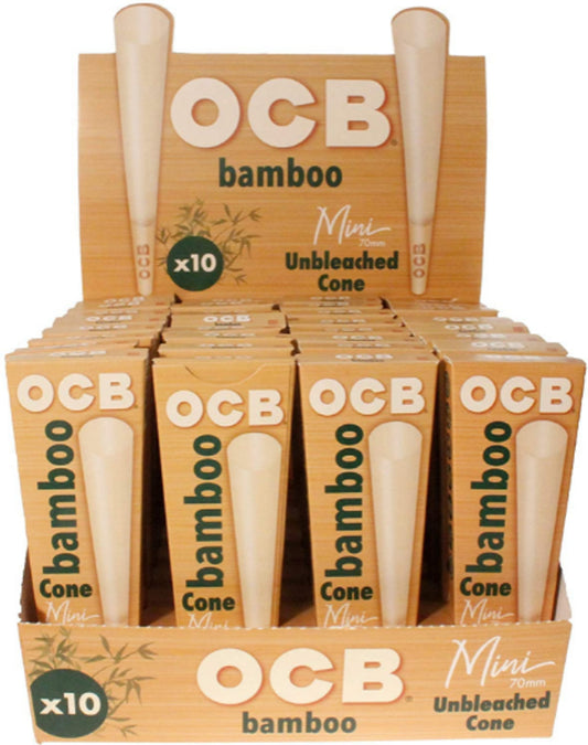 OCB BAMBOO CONE MINI 10 CONES PER PACK ,32 PACKS PER BOX