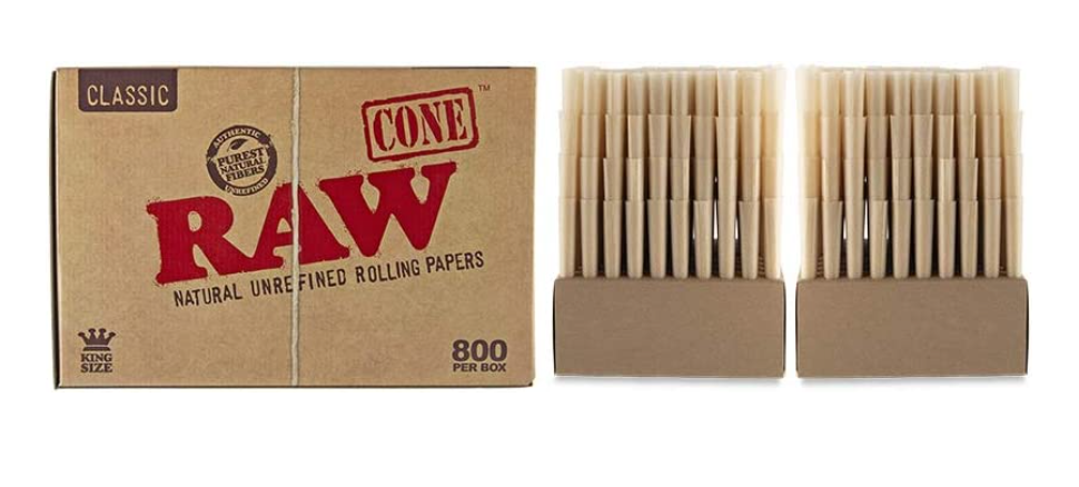 RAW CONES BULK KINGSIZE 800 PER BOX
