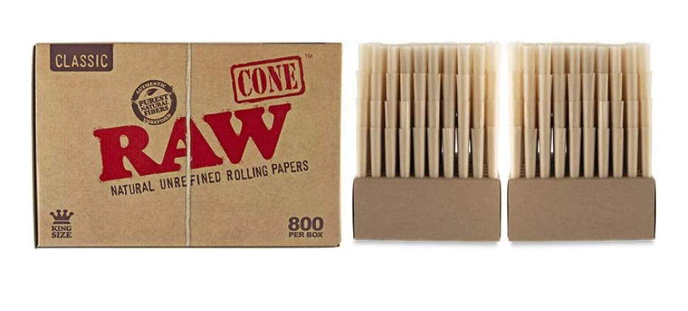 RAW CONES BULK KINGSIZE  800 PER BOX