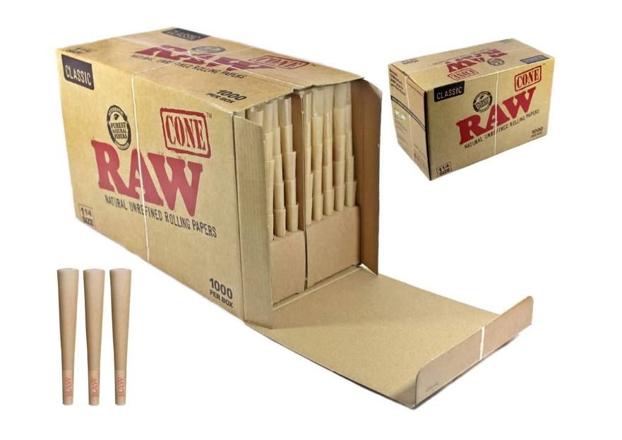 RAW CONE CLASSIC 1-1/4 BULK 1000 CONES