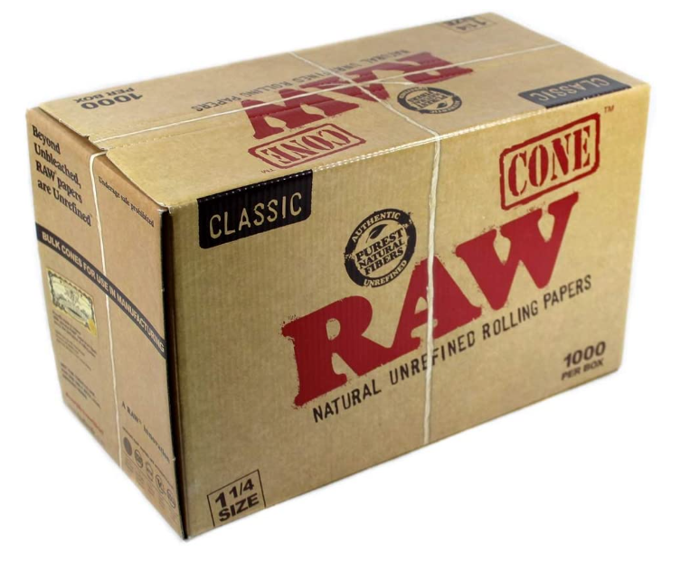 RAW CONE CLASSIC 1-1/4 BULK 1000 CONES