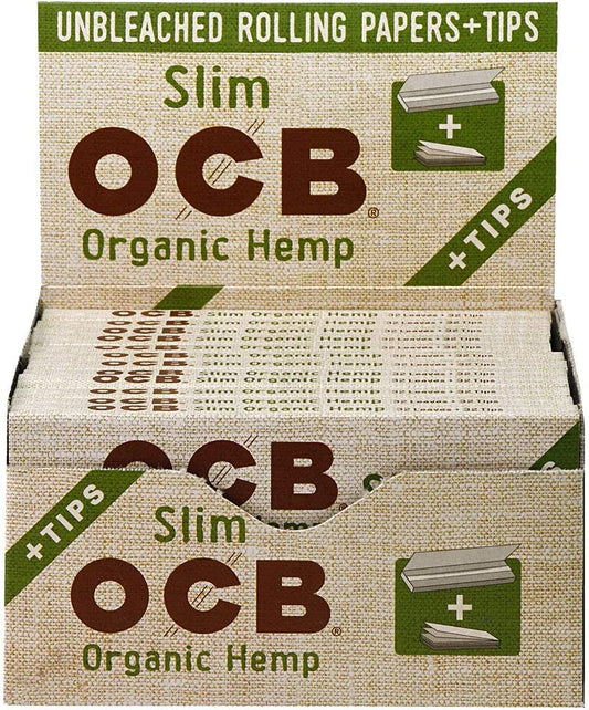 OCB ORGANIC HEMP SLIM + TIPS 24 PACK