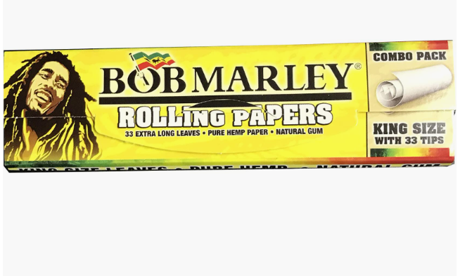 BOB MARLEY PURE HEMP KING SIZE WITH 33 TIPS 24 PACK