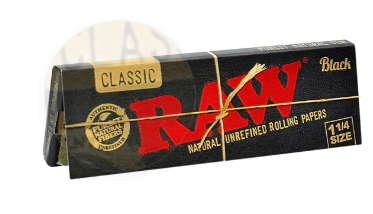 RAW CLASSIC BLACK 1 1/4 SIZE 24 PACK