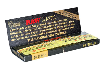 RAW CLASSIC BLACK 1 1/4 SIZE 24 PACK