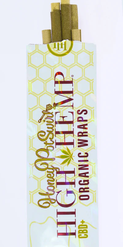 High Hemp Organic Wraps Honey PotSwril  25 Pack Per Box
