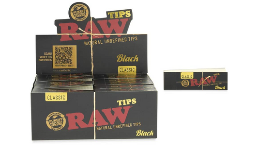 RAW TIPS BLACK 50 PER BOX