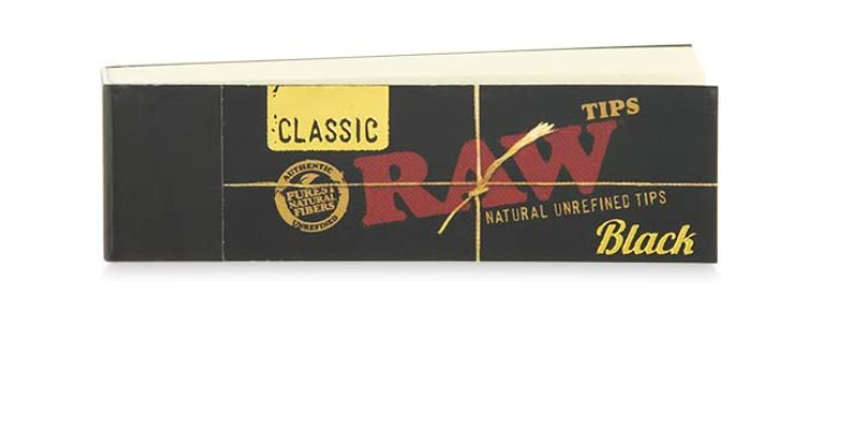 RAW TIPS BLACK 50 PER BOX