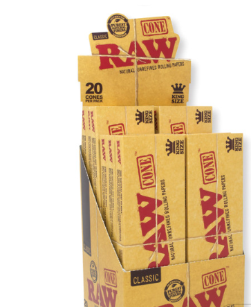 RAW CLASSIC PREROLL CONE KING SIZE  20CONES PER PACK