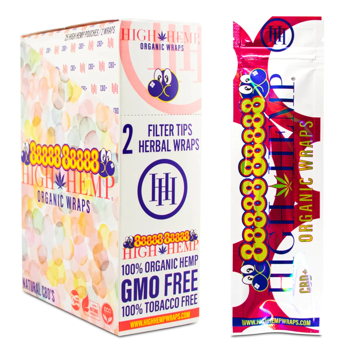 High Hemp Organic Wraps 8888888888 25 Pack Per Box