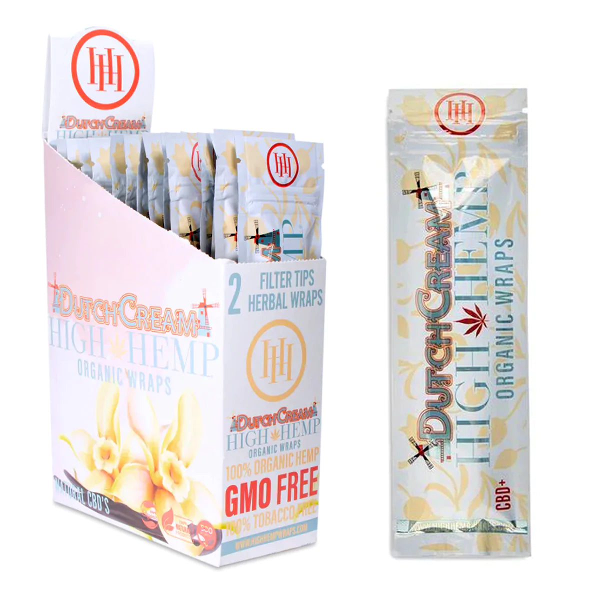 High Hemp Organic Wraps Dutch Cream 25 Pack Per Box