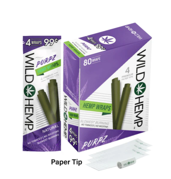 WILD HEMP WRAPS PURPZ 80 WRAPS