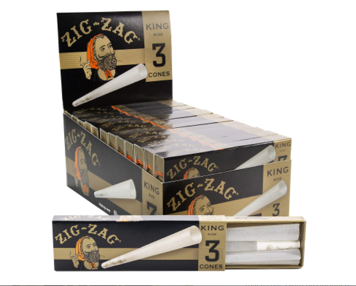 ZIG-ZAG CONE BROWN KING ULTRA THIN 24 PACK