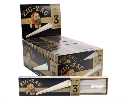 ZIG-ZAG CONE BROWN KING ULTRA THIN 24 PACK