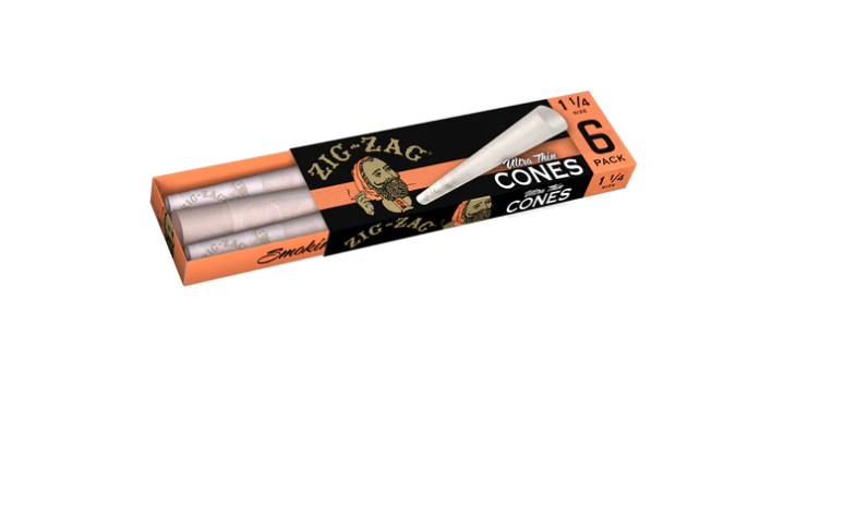 ZIG-ZAG CONE ORANGE ULTRA THIN 1-1/4 24 PACK
