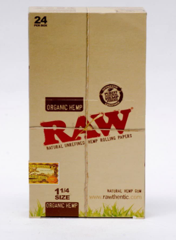 RAW ORGANIC 1-1/4  24 PER BOX