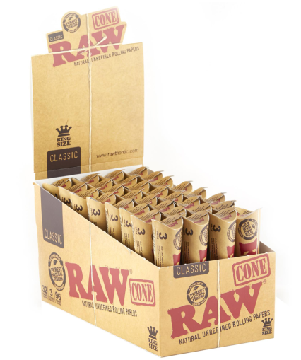 RAW CONE CLASSIC KING SIZE 32 PACKS PER BOX