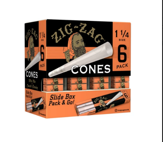 ZIG-ZAG CONE ORANGE ULTRA THIN 1-1/4 36 PACK