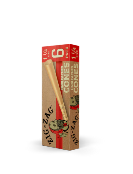 ZIG-ZAG CONE RED UNBLEACHED 1-1/4 24 PACK