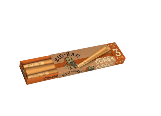 ZIG-ZAG CONE UNBLEACHED CREAM KING SIZE 24 PACK