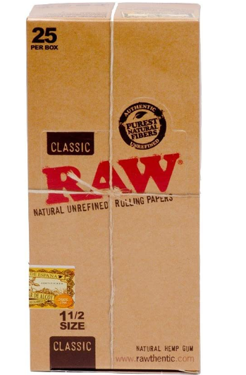 RAW CLASSIC PAPER 1 1/2 SIZE 25PACK