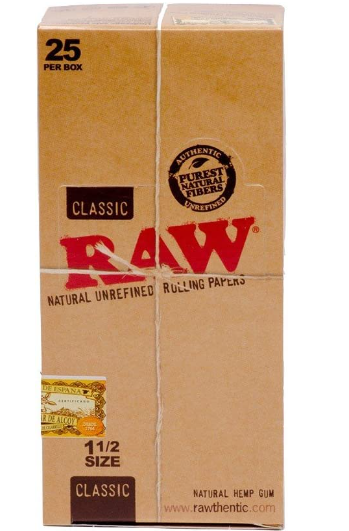 RAW CLASSIC PAPER  1 1/2 SIZE 25PACK