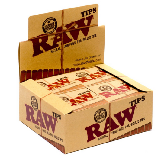 RAW PRE- ROLLED TIPS 20 PER BOX