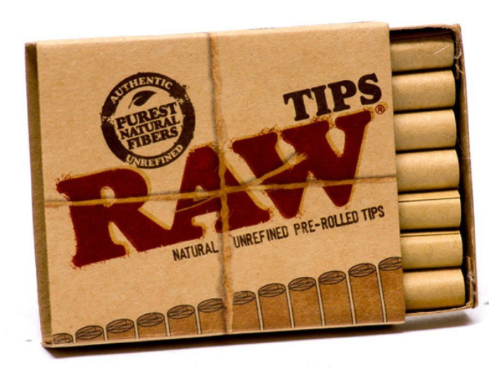 RAW PRE- ROLLED TIPS 20 PER BOX