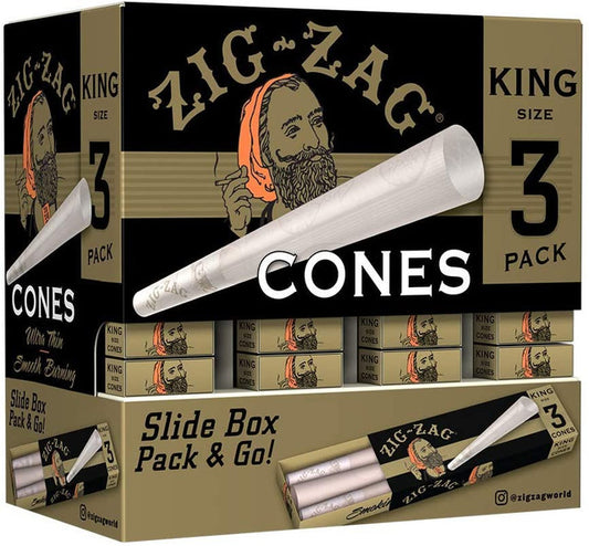 ZIG ZAG CONE UNBLEACHED CREAM KING SIZE 36PACK