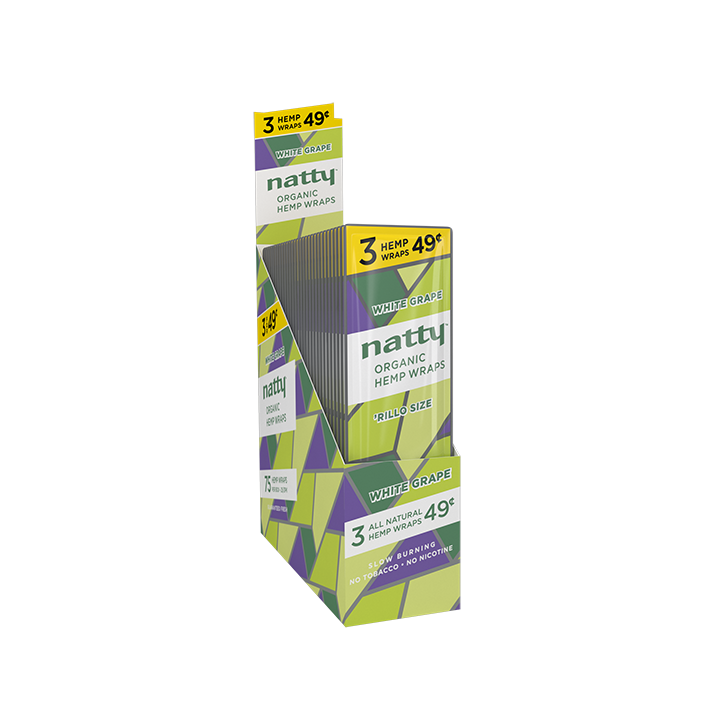natty Organic Hemp wraps White Grape 3wraps