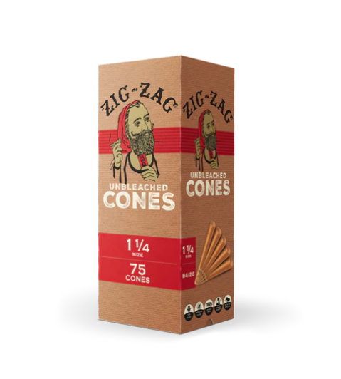 ZIG-ZAG UNBLEACHED CONES 1-1/4SIZE 75 CONES