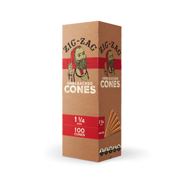 ZIG-ZAG UNBLEACHED CONES 1-1/4 100CONES