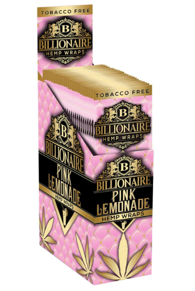 BILLIONAIRE HEMP WRAPS "PINK LEMONADE"25 PACKS