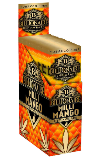 BILLIONAIRE HEMP WRAPS "MILLI MANGO"25 PACKS