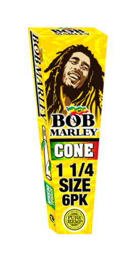 BOB MARLEY CONE PURE HEMP 1- 1/4 6PACK