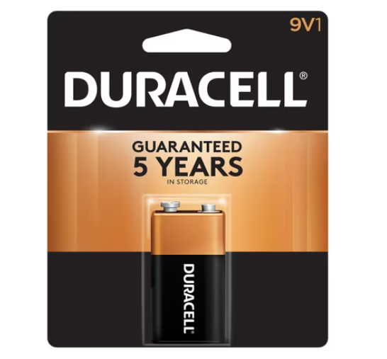 DURACELL BATTERY 9V 1 PACK 12 CARDS