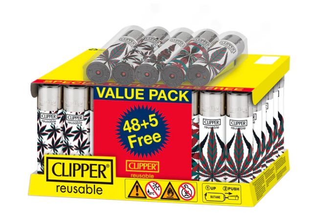 Clipper Lighter - Neon Leaves