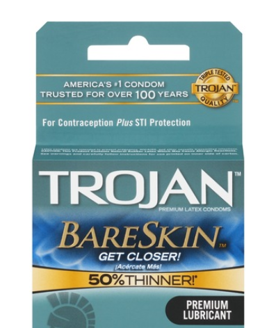 Trojan Condom Bare Skin Grey 6CT