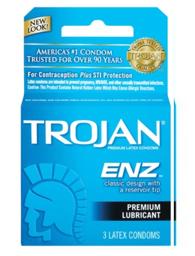 Trojan Condom ENZ Light Blue 6CT