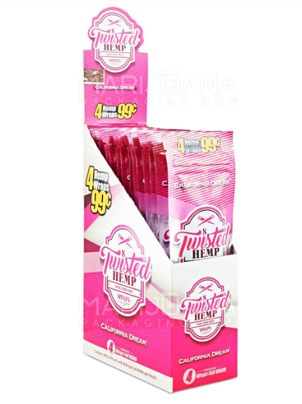 TWISTED HEMP WRAPS CALIFORNIA DREAM 15PK