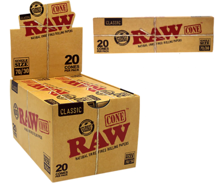 RAW CONE 70/30  20CT